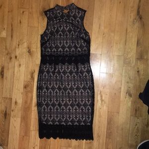 Black lace cocktail midi dress EXCELLENT Condition